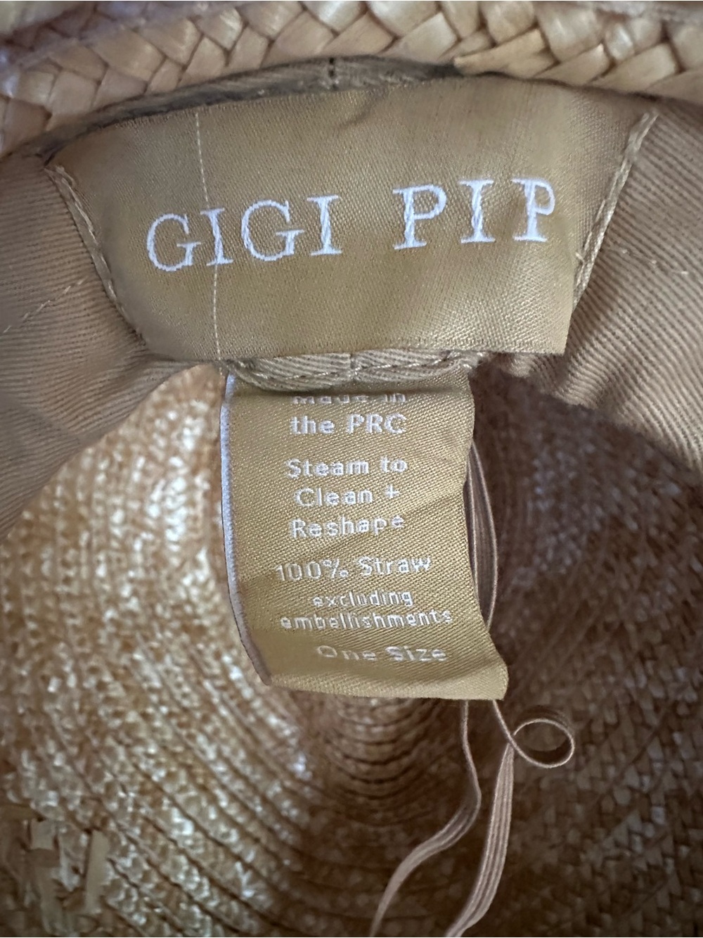 New Gigi Pip Isla 100% Straw Fedora Hat - Picture 9 of 14